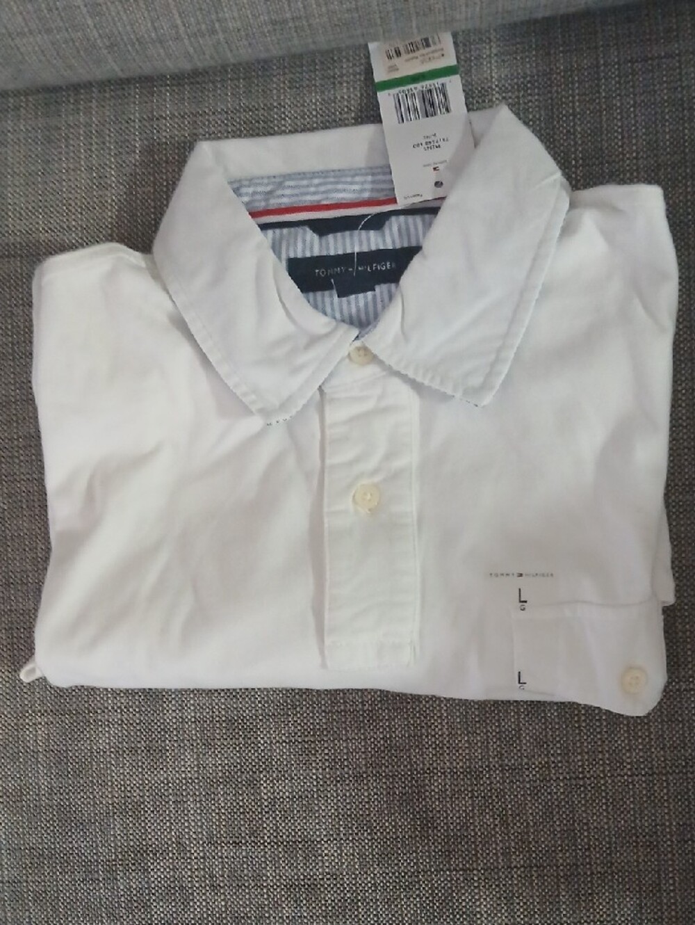 Tommy Hilfiger White Men's Short Sleeve Polo - Picture 8 of 8